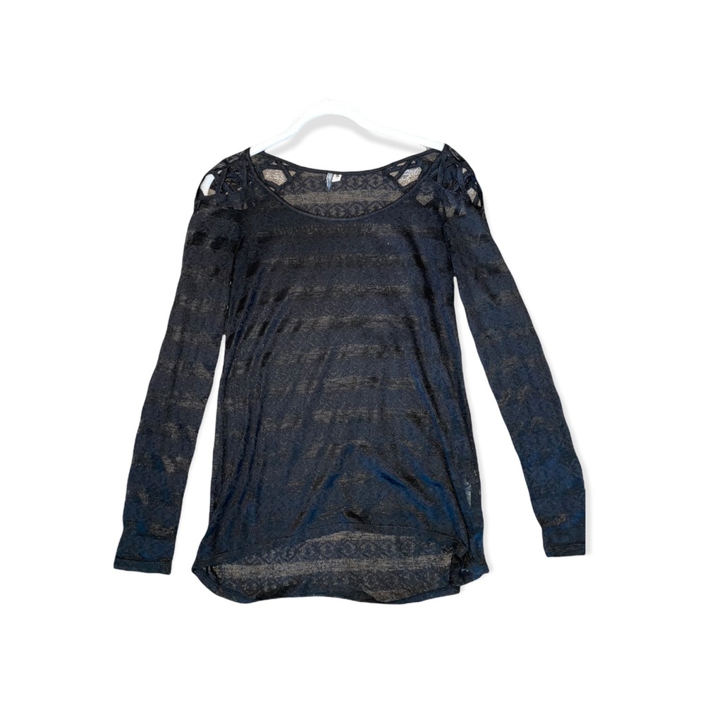 Sheer long sleeved shirt